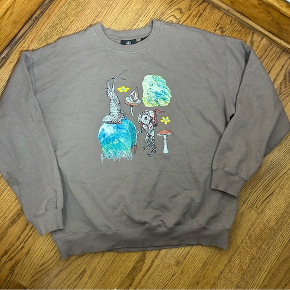 *RARE* VOLCOM Chrissie Abbott x French Sweatshirt Size XL Men’s UNISEX - Picture 10 of 15